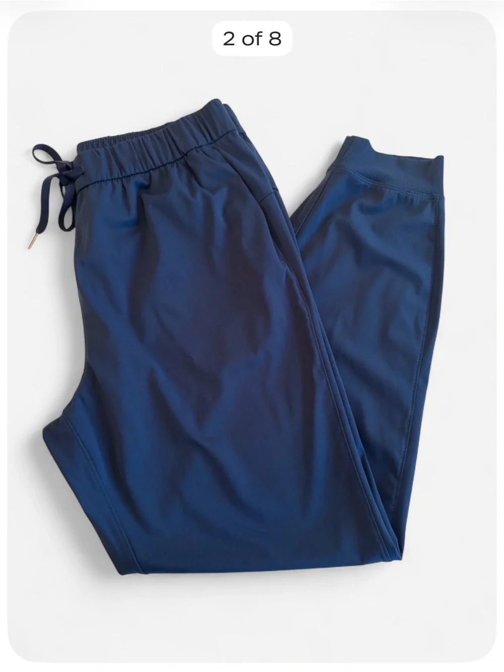 Member’s Mark Travel Jogger Pants Women’s Large Navy Blue Stretch Pull-On